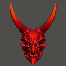 diable masque Satan hannya impression prêt 3d modèle 3d print model - Mito3D