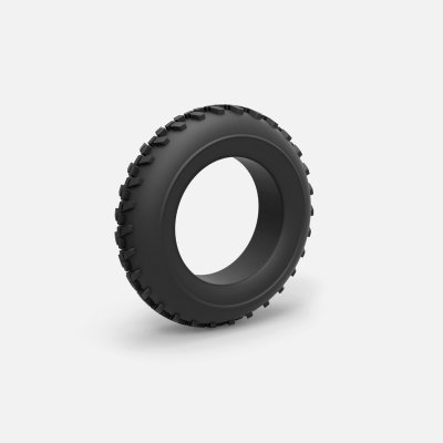diecast dune buggy tire 2 scale 1 10 - print ready 3d model cosplayitemsrock 3D print model - Mito3D