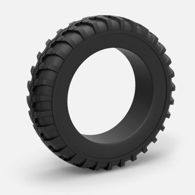 diecast military tire 5 scale 110 - print ready 3d model cosplayitemsrock 3D print model - Mito3D