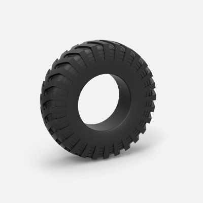 Druckguss Militär LKW Reifen 110 drucken bereit 3d Modell Cosplayartikelrock 3D print model - Mito3D