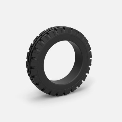 diecast trator pneu 110 impressão pronto 3d modelo itens cosplay rock 3D print model - Mito3D