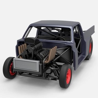 saleté dragster camion 1 25 3d impression modèle cosplayitemsrock 3d print model - Mito3D