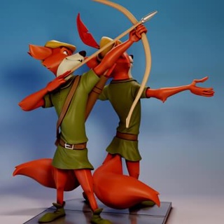 Disney's Robin başlık 3d Yazdır model gri dünya şirket 3d print model - Mito3D