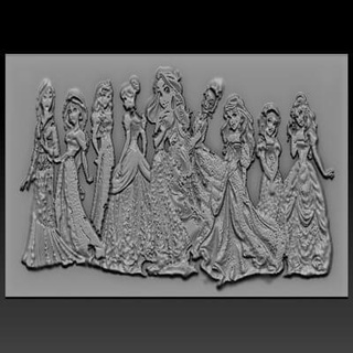 disney princess relief - 3d print model elitemodelry 3d print model - Mito3D