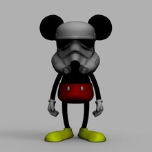 Disney Estrela guerras mikey rato tempestade Soldado capacete impressão pronto 3d modelo 3d print model - Mito3D