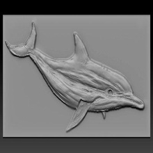 dolphin relief - print ready 3d model elitemodelry 3d print model - Mito3D