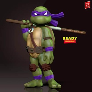 donatello adolescente mutante ninja tartarughe 3d Stampa modello Nato nguyen 3d print model - Mito3D