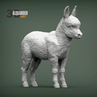 donkey baby 3d print model alexander3dart 3d print model - Mito3D
