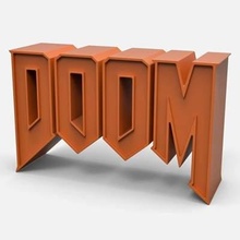 doom emblem print ready 3d model 3d print model - Mito3D