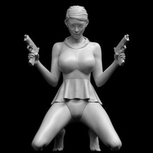 double gun girl 003 - print ready 3d model next2020 3d print model - Mito3D