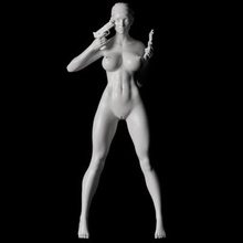 double gun girl 006 - print ready 3d model next2020 3d print model - Mito3D