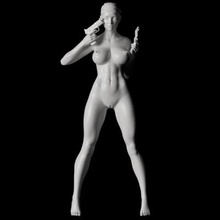 double gun girl 006 print ready 3d model 3d print model - Mito3D