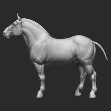draft horse - print ready 3d model rbonnacoelho 3d print model - Mito3D