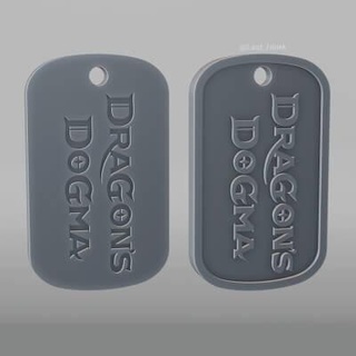 dragon's dogma dogtag - 3d print model last hawk 3d print model - Mito3D