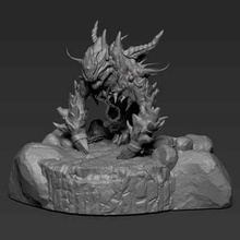 drakshal bahemoth print ready 3d model sculpt behemoth kept work slaves fighting pets drak'shal my own line character models sculpts stl size 2654mm x 25mm 2336mm 3d print model - Mito3D