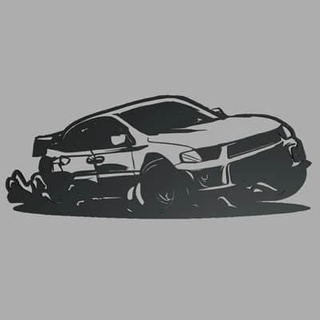 drifting car 02 wall silhouette - 3d print model viperjr3d 3d print model - Mito3D