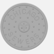 drink coaster -chicago cover - print ready 3d model adyleon 3d print model - Mito3D