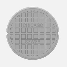 boisson Coaster chicago couverture gaine impression prêt 3d modèle adyleon 3d print model - Mito3D