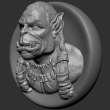 durotan plaque print ready 3d model offered fans game world warcraft suitable coloring 3d print model - Mito3D