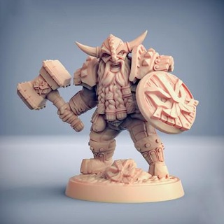 dwarf defender male - 3d print model 3dmodeldesigner 3d print model - Mito3D