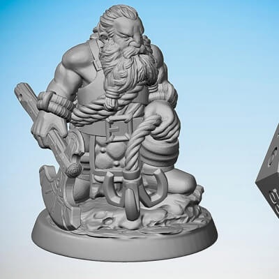 dwarf dragon hunter - 3d print model by mai son 3d print model - Mito3D