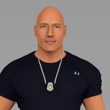 dwayne rock johnson fast furious full color print ready 3d model here agent hobbs printing not scaled so you have adjust size want zip file contains obj wrl texture png created zbrush mudbox photoshopi am attaching stl if would like standard materials tooif any questions please don't hesitate contact me respond asap encourage check my other celebrity models 3d print model - Mito3D