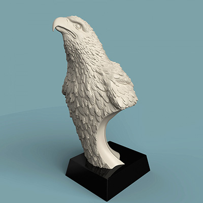 Águia cabeça impressão pronto 3d modelo 3D print model - Mito3D