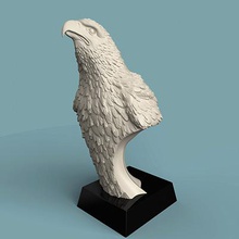 eagle head print ready 3d model 3d print model - Mito3D