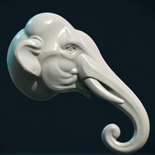 elephant head - print ready 3d model skazok 3d print model - Mito3D