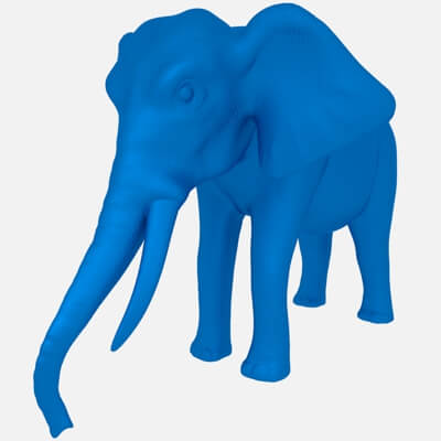 elephant print modèle 3d l'éléphantmodèle d'impression d'un autre objet illustration retopologyil y a deux modèles solides creux 3D print model - Mito3D