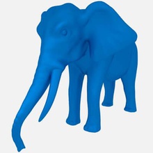 elefante pronto para impressão 3d do modelo elefantemodelo de a outro propósito ilustração retopologyhá dois modelos sólidos oco 3d print model - Mito3D