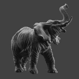 Elefant Skulptur 3d drucken Modell cgzen 3d print model - Mito3D