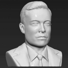 elon musk bust print ready 3d model here printing current size 5 cm height but you free scale it zip file contains obj stl created zbrushif have any questions please don't hesitate contact me respond asap encourage check my other celebrity models 3d print model - Mito3D