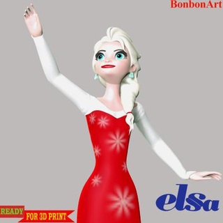 Elsa prenses bon Sanat 3d print model - Mito3D