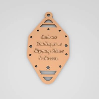 embrace challenges stepping stones cute keychain - 3d print model pk3dstore 3d print model - Mito3D