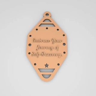 embrace journey self-discovery cute keychain 3d print model pk3dstore 3d print model - Mito3D
