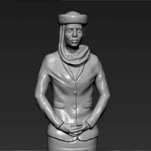 emirates airline stewardess print ready 3d model here printing scale 165 mm height but you can adjust size want zip file contains obj stl created zbrushif have any questions please don't hesitate contact me respond asap encourage check my other celebrity models 3d print model - Mito3D