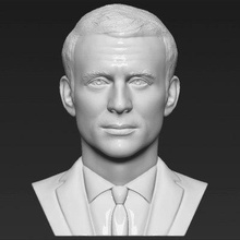 emmanuel macron bust print ready 3d model here printing current size 5 cm height but you free scale it zip file contains obj stl created zbrushif have any questions please don't hesitate contact me respond asap encourage check my other celebrity models 3d print model - Mito3D
