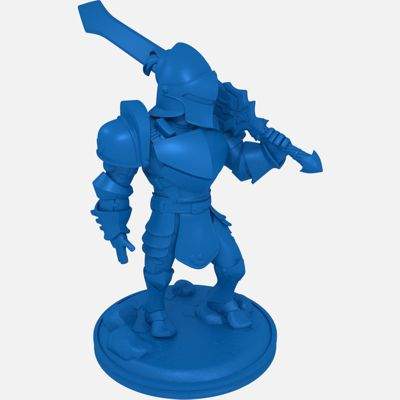 energy knight print ready 3d model unique avatar he use power his blade cut off enemies armor powered via mithril cristal back brave powerful but he's very short shhh don't say loud touchywe wanted create fantasy style keeping cartoony proportions easy build parts solid great addition your desk 3D print model - Mito3D