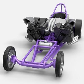 motor dragster 2 v8 1 25 itens cosplay rock 3d print model - Mito3D