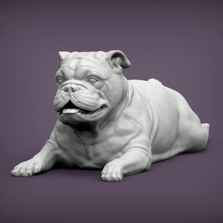 Inglese bulldog bugie 3d Stampa modello alexander3dart 3d print model - Mito3D