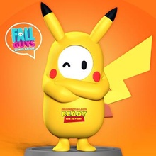 fall guys pikachu - free print ready 3d model sinh nguyen 3d print model - Mito3D
