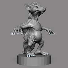 fantastic creature statuette print ready 3d model interior decoration author's toy 3d print model - Mito3D