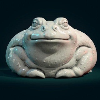 fat toad frog  skazok  3d print model - Mito3D