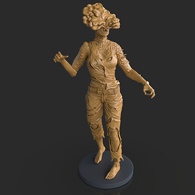 weiblich Clicker Skulptur 3d drucken Modell paburoviii 3D print model - Mito3D