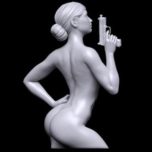 female gunman 003 print ready 3d model 3d print model - Mito3D