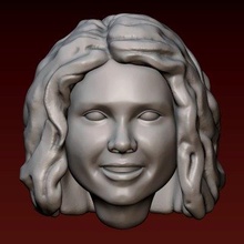 female head 1 - print ready 3d model alexkovalev 3d print model - Mito3D