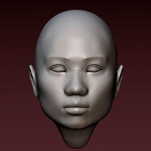 female head 2 - print ready 3d model alexkovalev 3d print model - Mito3D