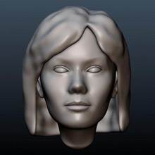 hembra cabeza 3 impresión Listo 3d modelo alexkovalev 3d print model - Mito3D