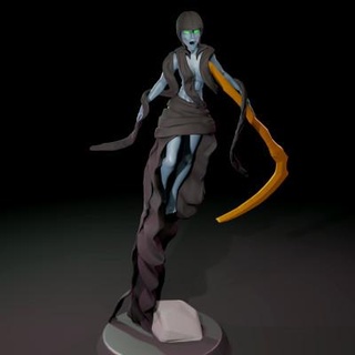 female nightbringer kaiafas 3d print model - Mito3D